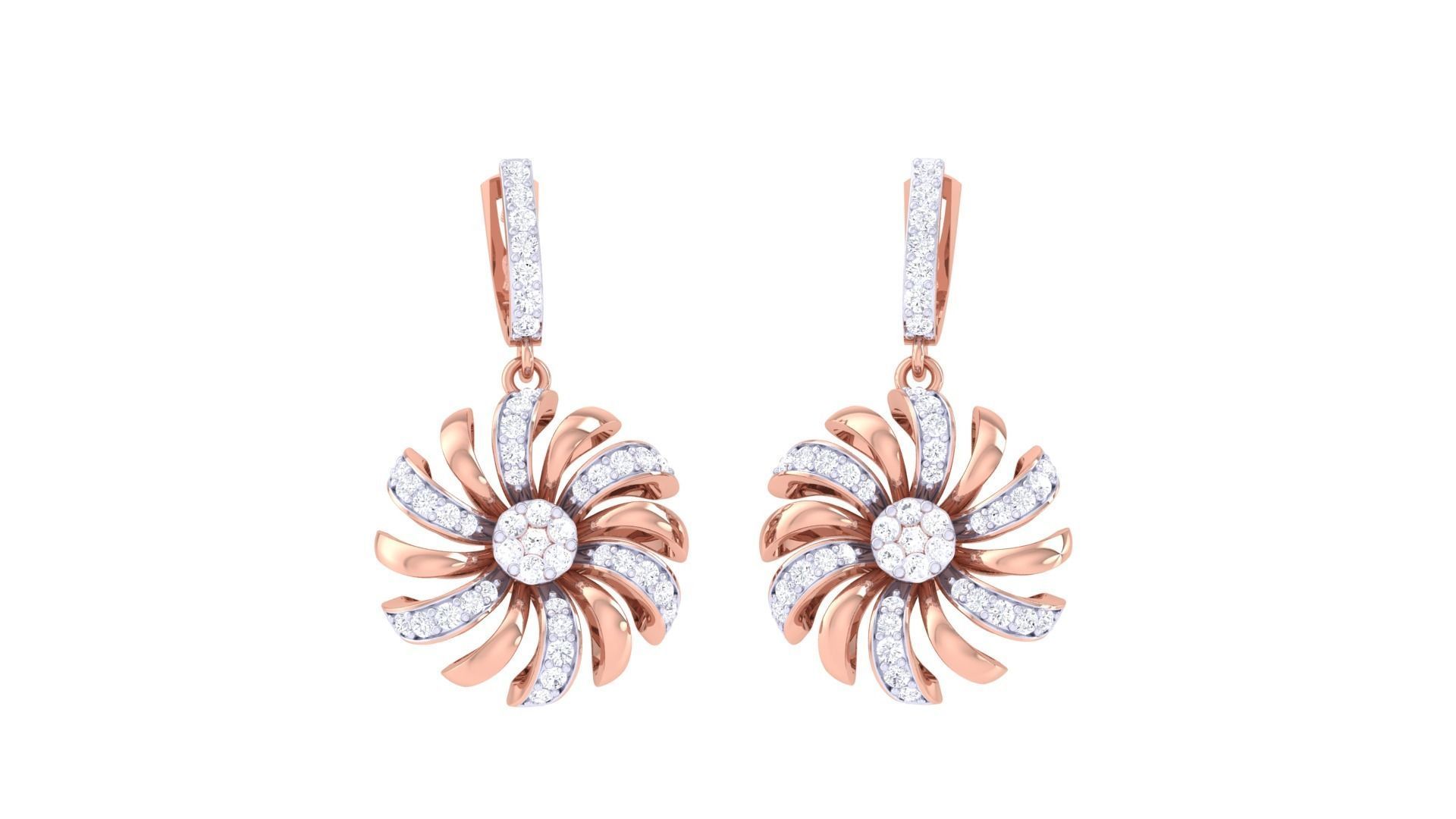 Earring Pendant Set 3dm STL OBJ FBX Renders Details 3D print model_3