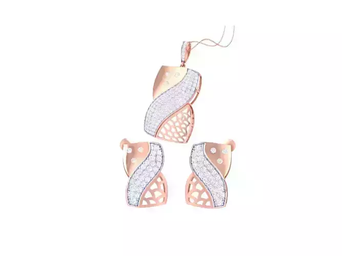 Earring Pendant Set 3dm STL OBJ FBX Renders Details