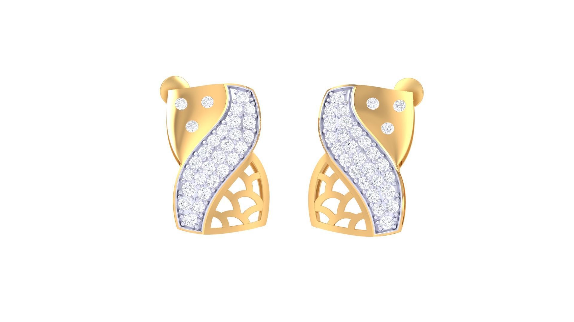 Earring Pendant Set 3dm STL OBJ FBX Renders Details 3D print model_3