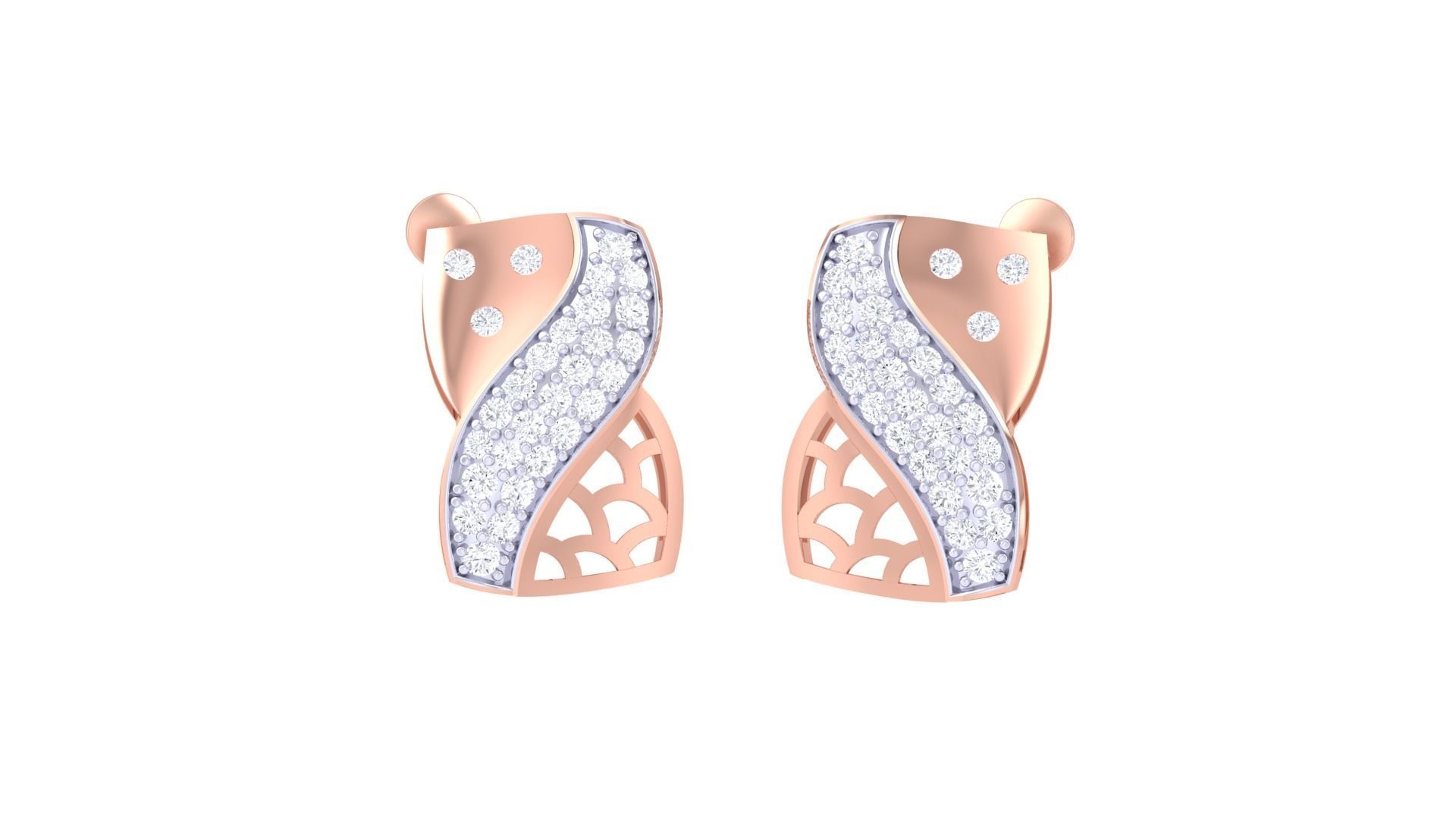 Earring Pendant Set 3dm STL OBJ FBX Renders Details 3D print model_2