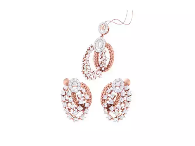 Earring Pendant Set 3dm STL OBJ FBX Renders Details