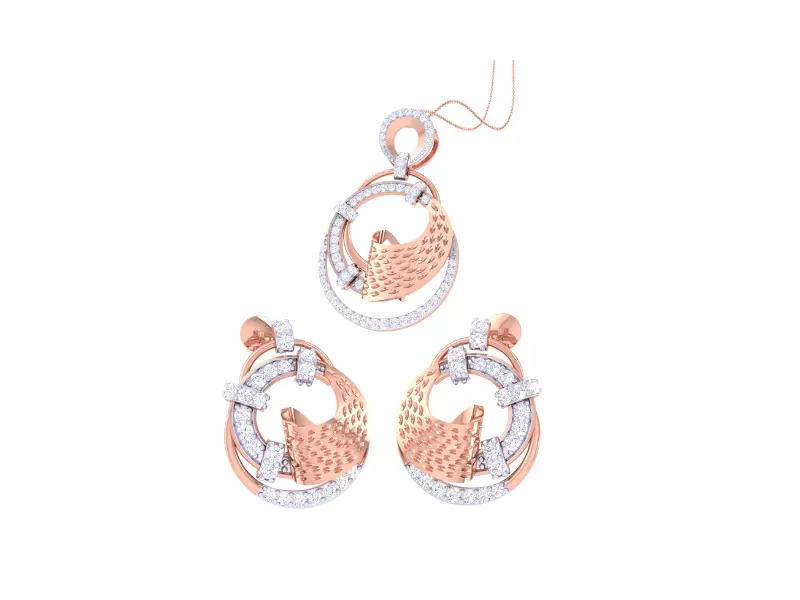 Earring Pendant Set 3dm STL OBJ FBX Renders Details 3D print model_0