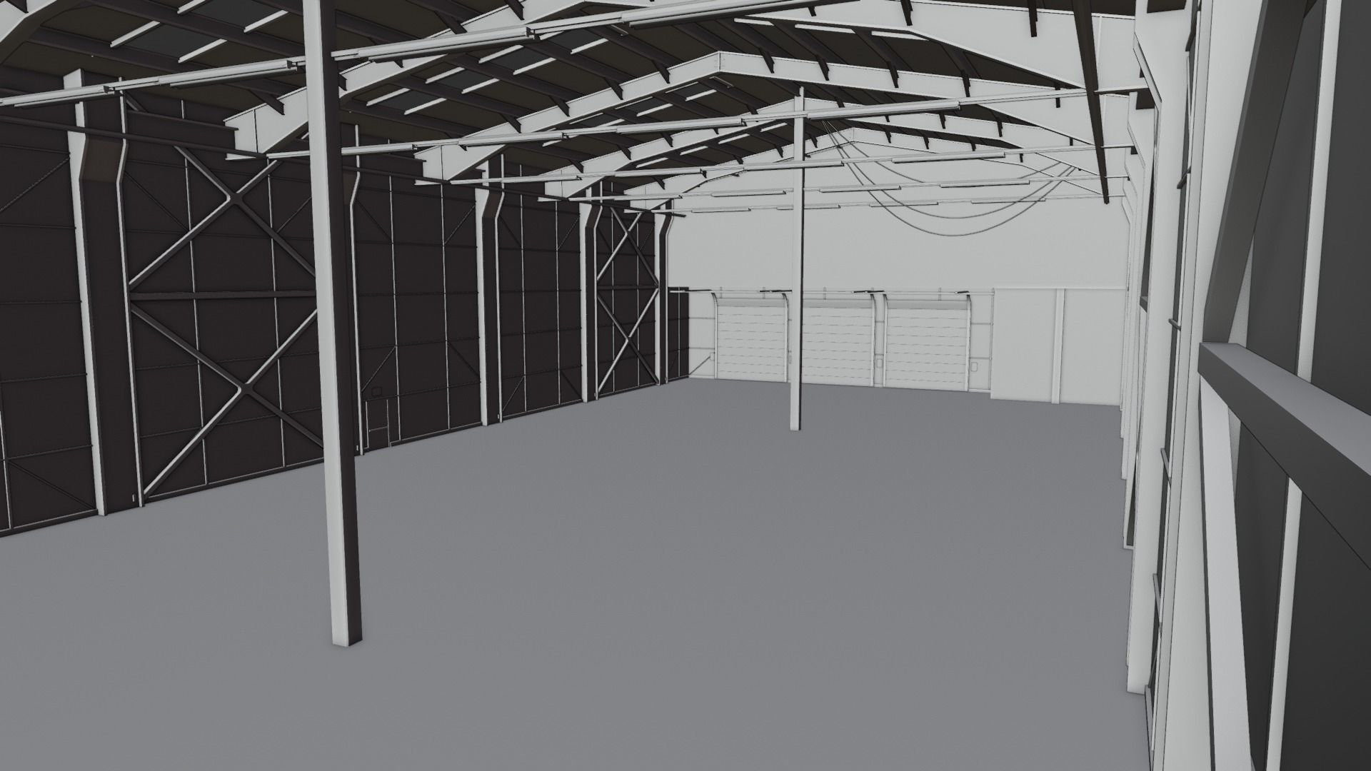 Used Empty Warehouse Interior 8K and 4K Textures Low-poly 3D model_2