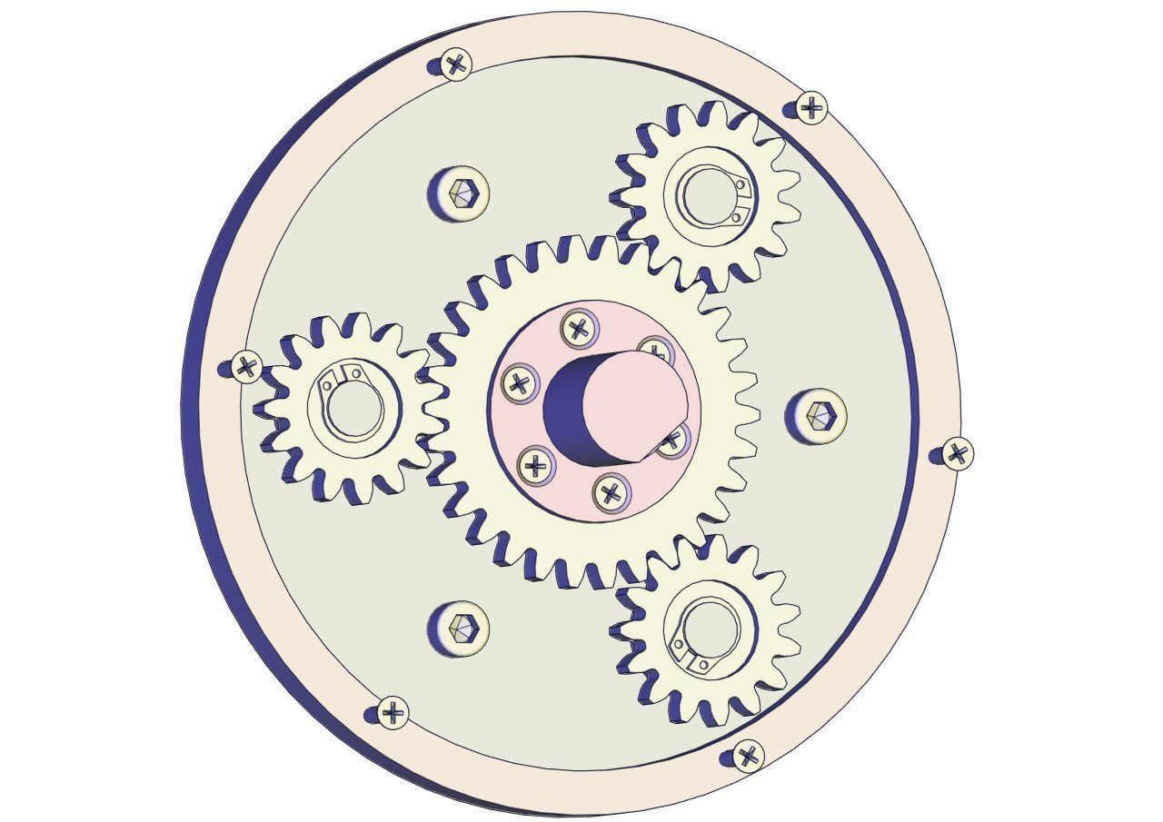 HSD1VS2-A01 Kinematics Sculpture rotating mechanism unit diy 3D print model_6