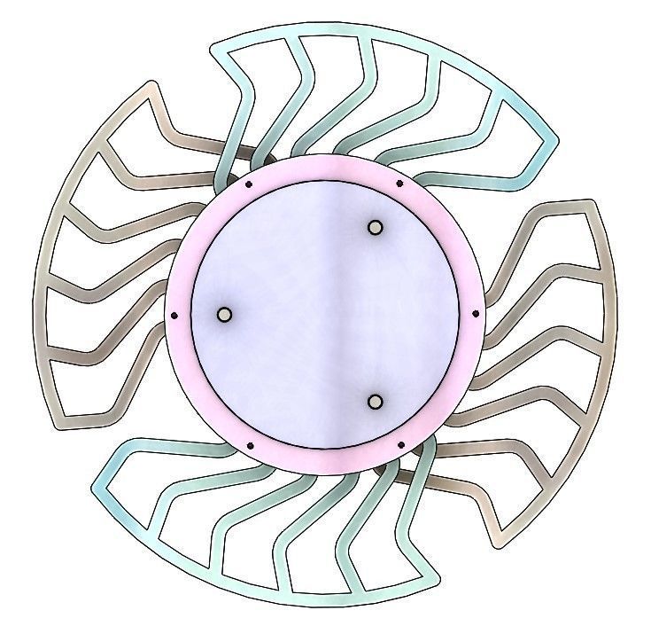 HSD1VS2-A01 Kinematics Sculpture rotating mechanism unit diy 3D print model_16