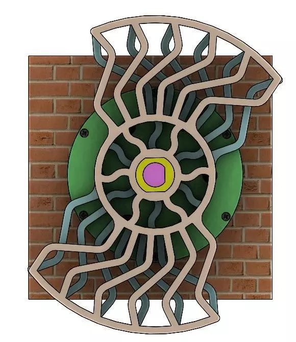 HSD1VS2-A01 Kinematics Sculpture rotating mechanism unit diy 3D print model_0