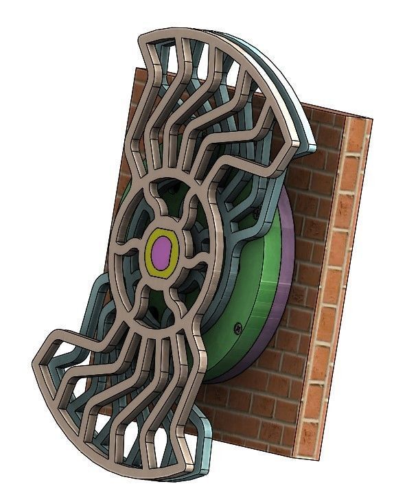 HSD1VS2-A01 Kinematics Sculpture rotating mechanism unit diy 3D print model_20