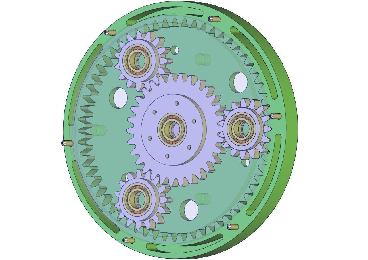 HSD1VS2-A01 Kinematics Sculpture rotating mechanism unit diy 3D print model_8