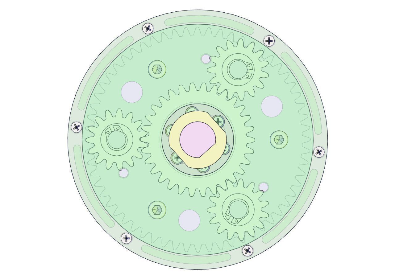 HSD1VS2-A01 Kinematics Sculpture rotating mechanism unit diy 3D print model_4