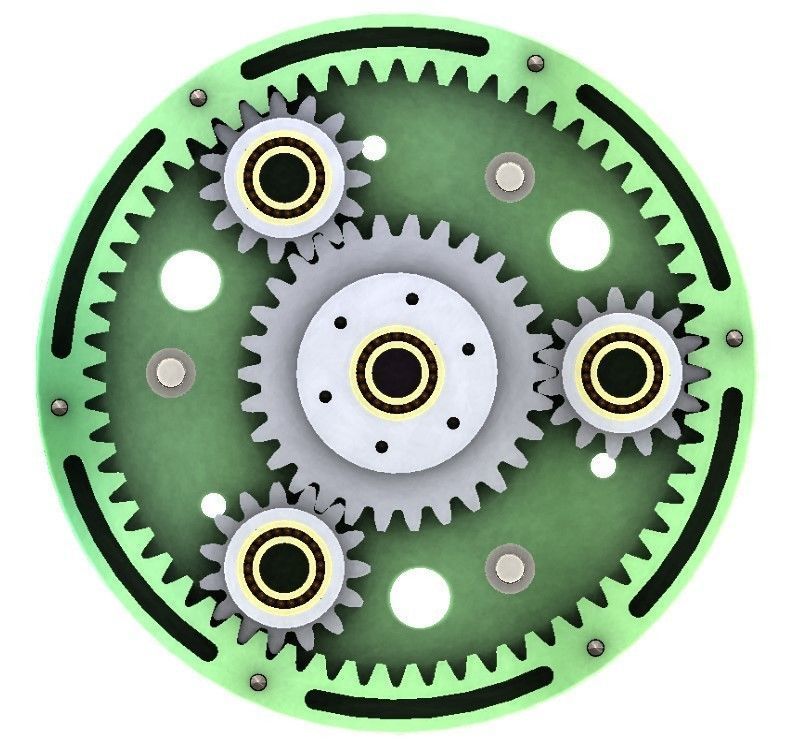 HSD1VS2-A01 Kinematics Sculpture rotating mechanism unit diy 3D print model_12