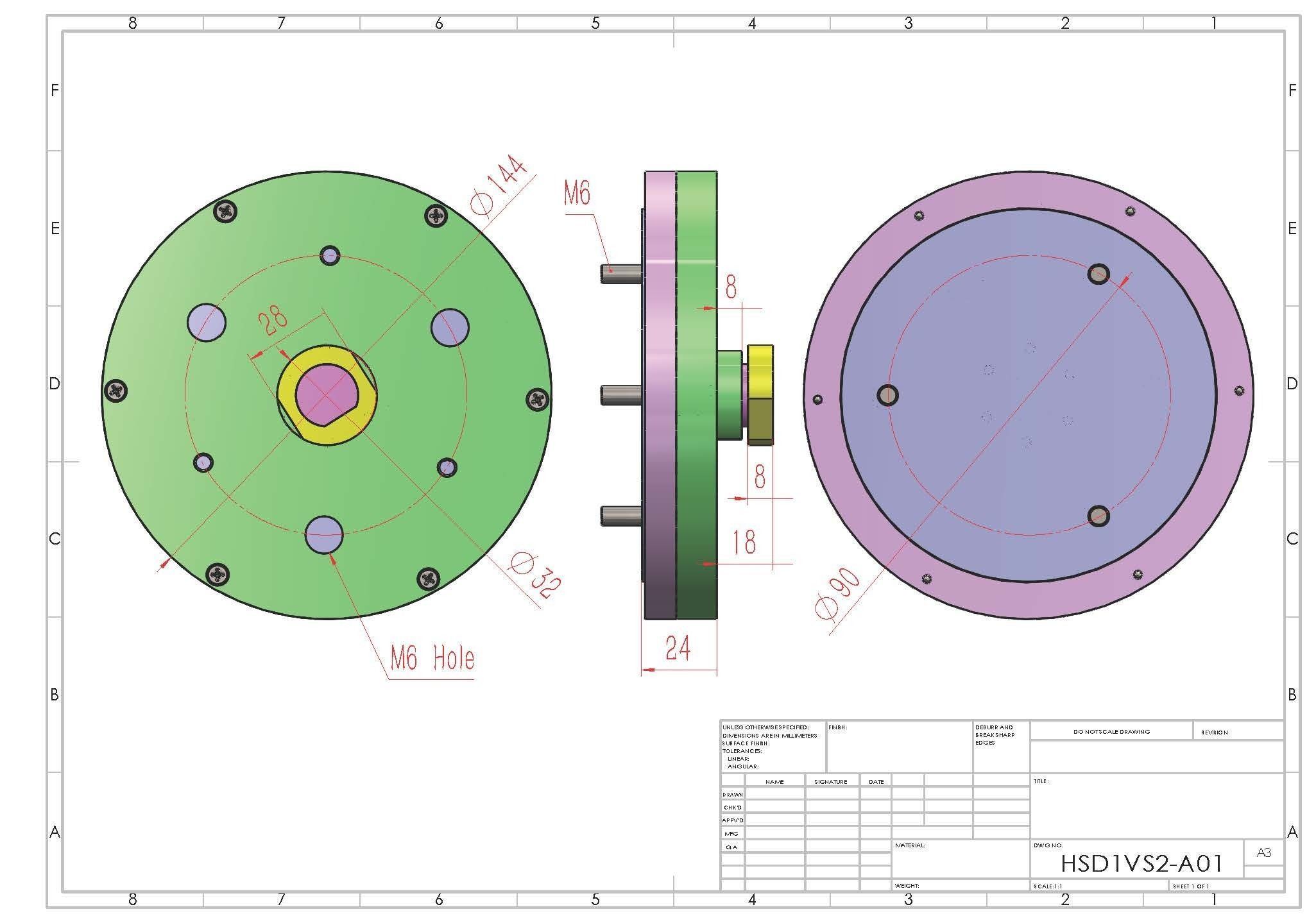 HSD1VS2-A01 Kinematics Sculpture rotating mechanism unit diy 3D print model_21