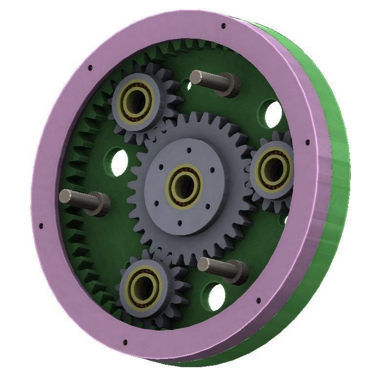 HSD1VS2-A01 Kinematics Sculpture rotating mechanism unit diy 3D print model_13