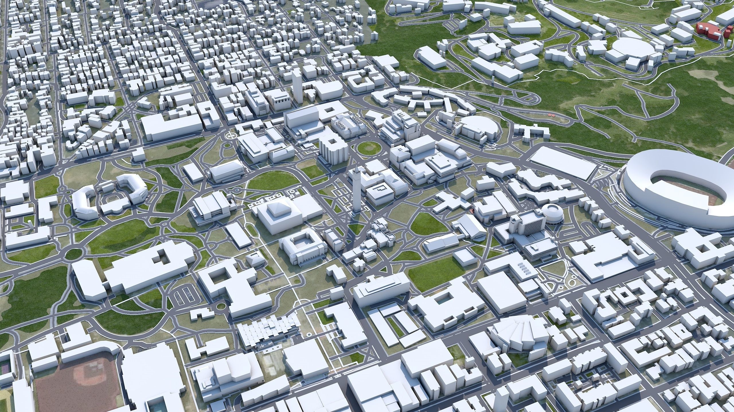 Berkeley California USA 30km Low-poly 3D model_1