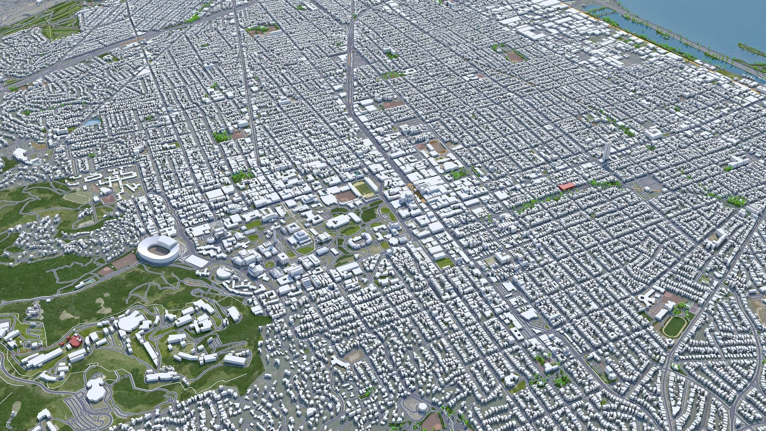 Berkeley California USA 30km Low-poly 3D model_4