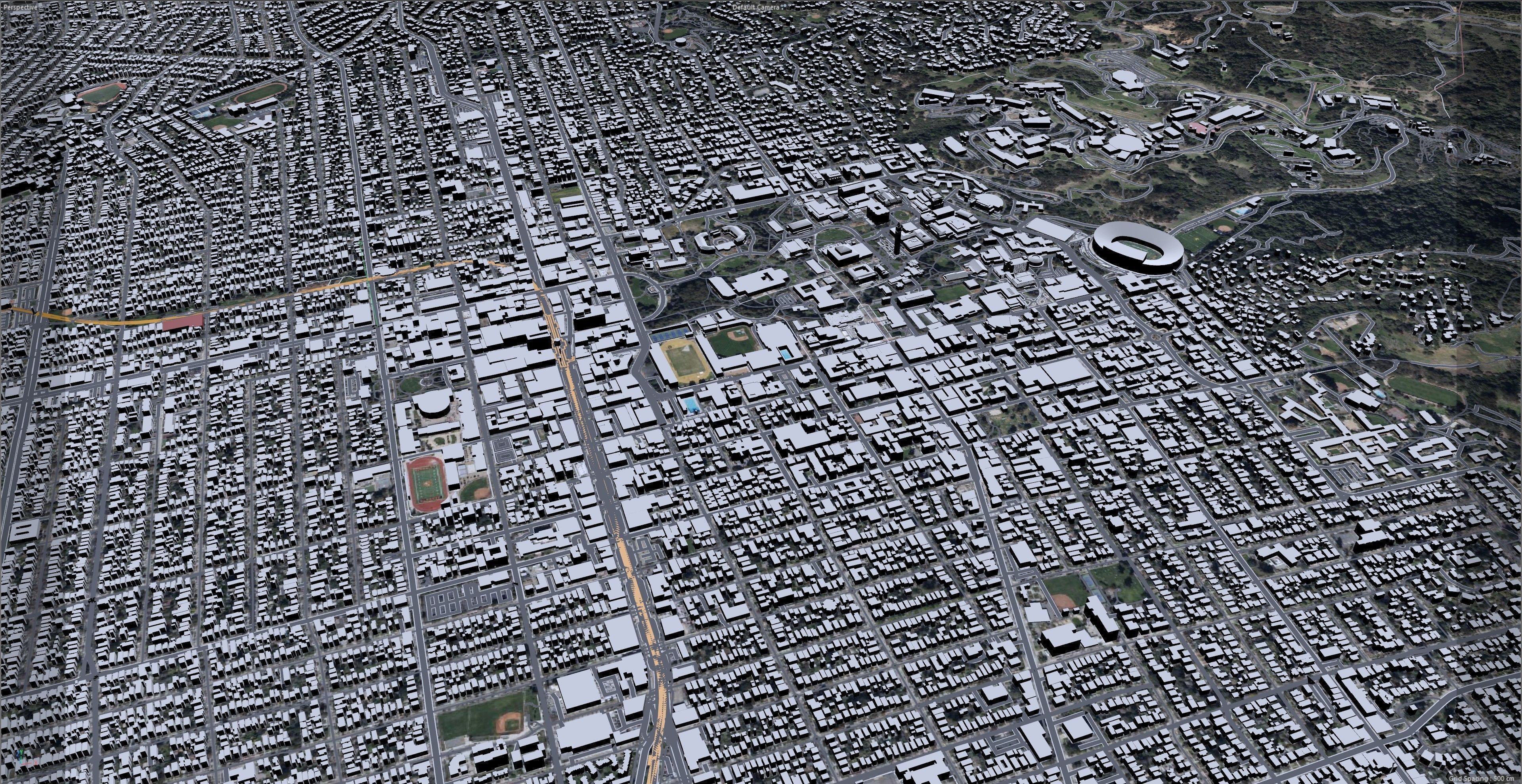 Berkeley California USA 30km Low-poly 3D model_13