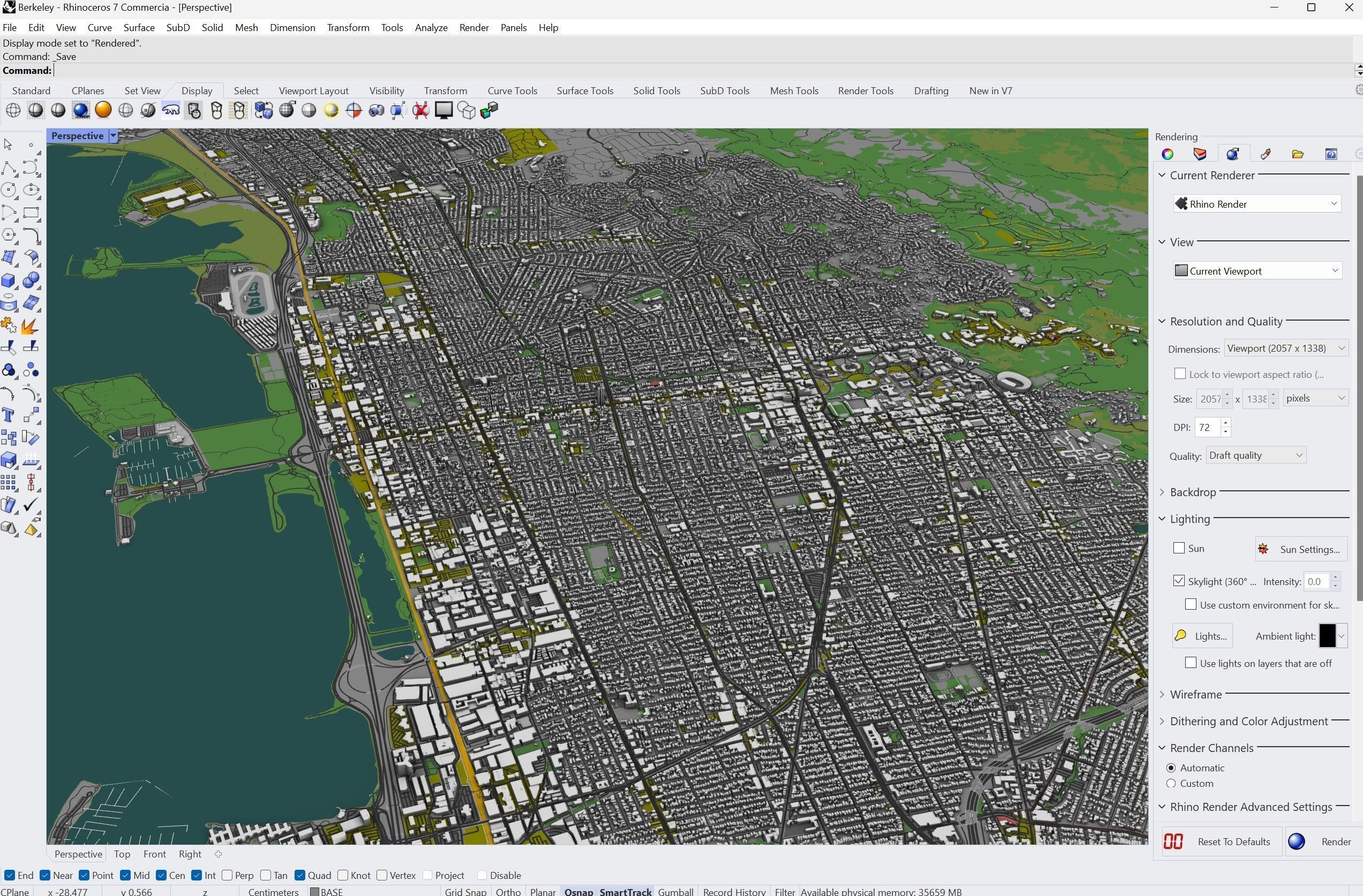 Berkeley California USA 30km Low-poly 3D model_14