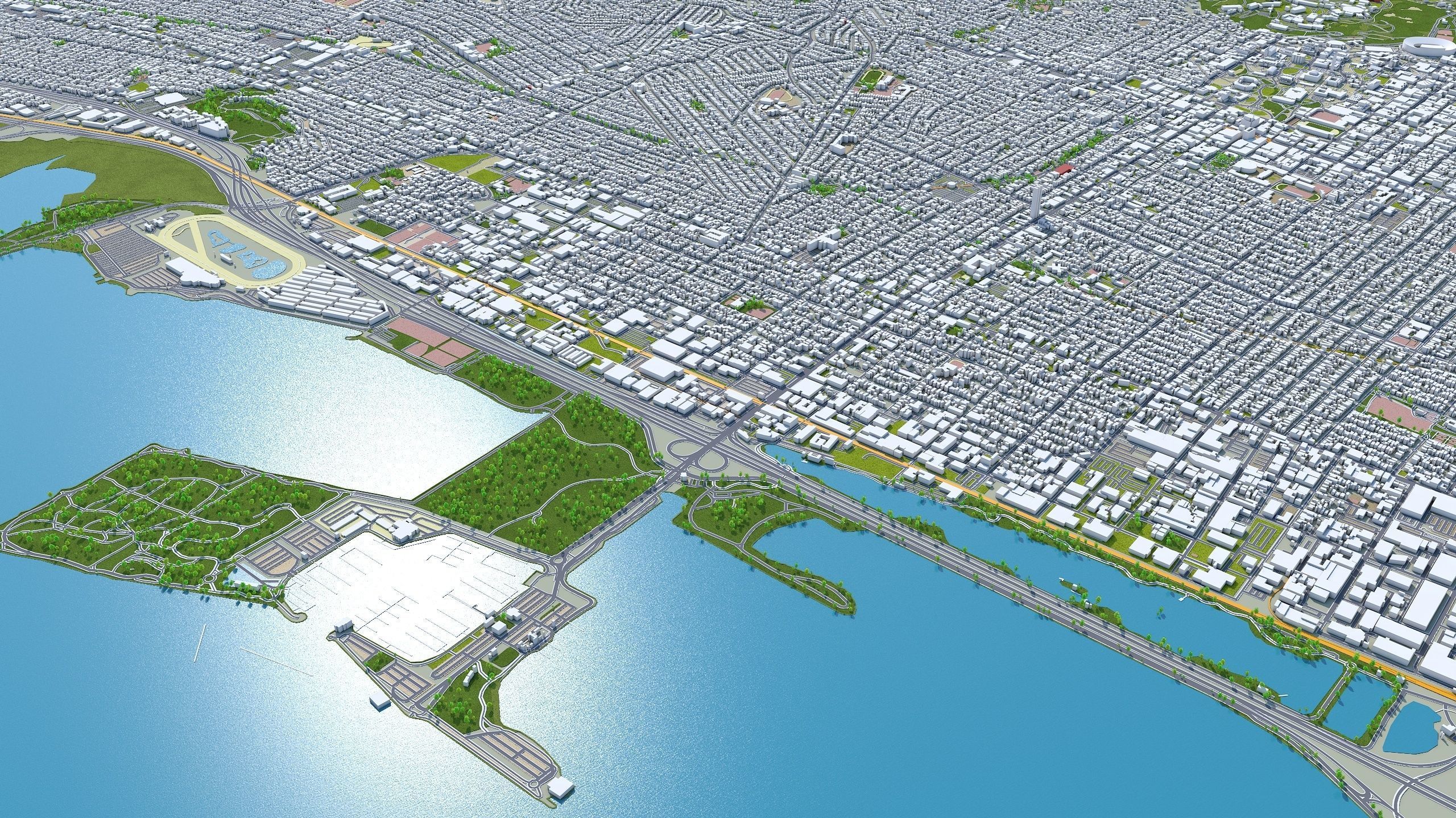 Berkeley California USA 30km Low-poly 3D model_8