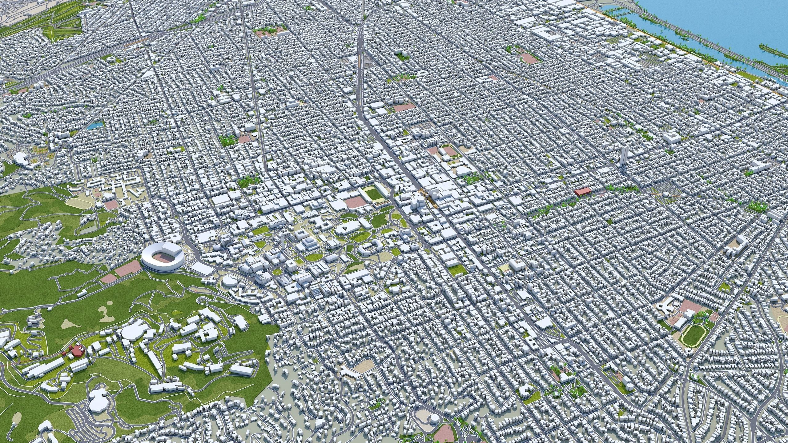 Berkeley California USA 30km Low-poly 3D model_5
