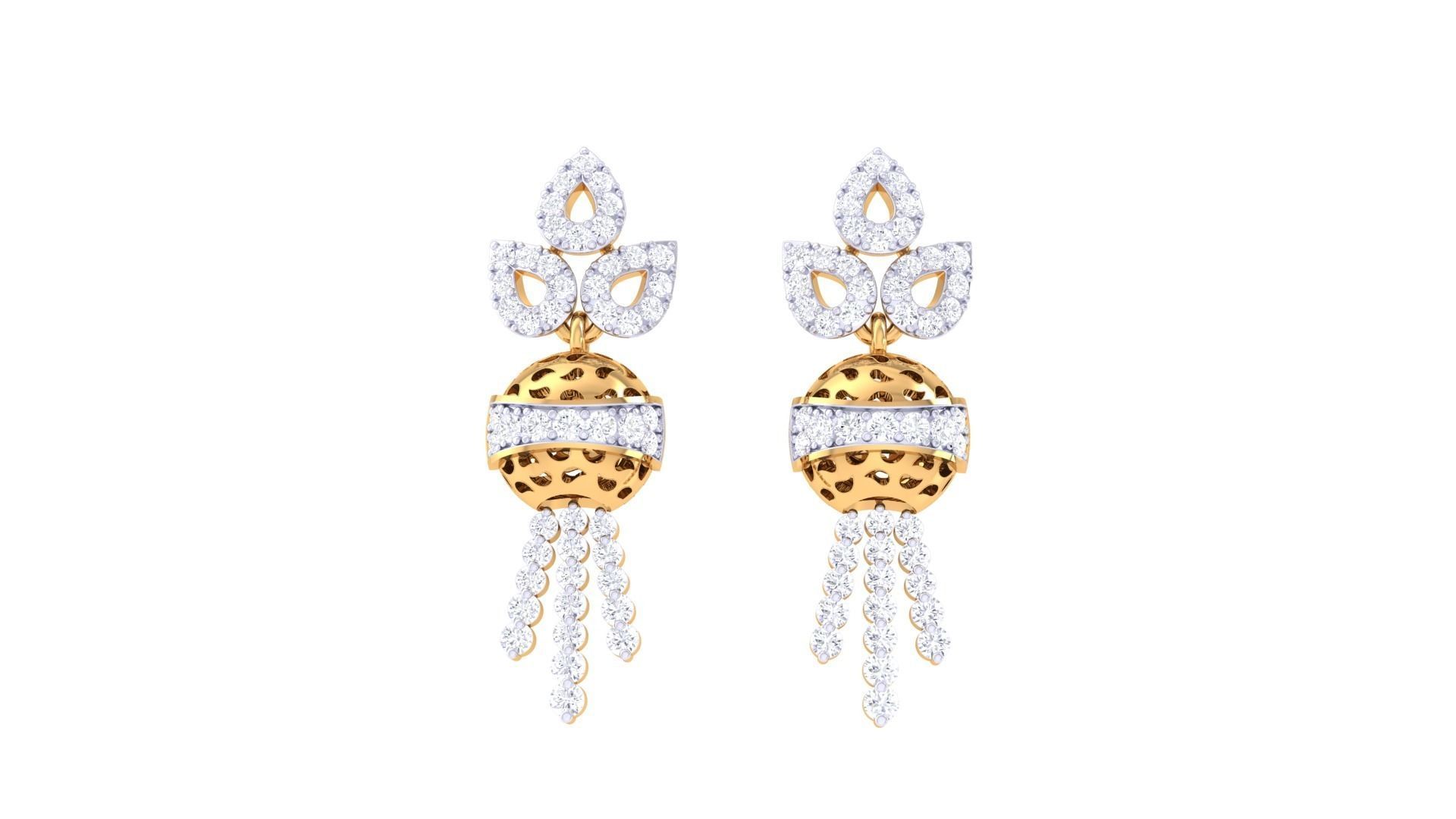 Earring Pendant Set 3dm STL OBJ FBX Renders Details 3D print model_5