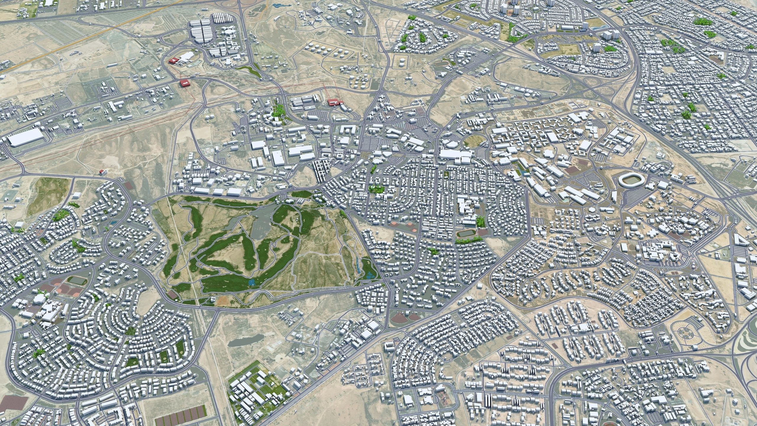Al Khobar Saudi Arabia 50km Low-poly 3D model_3