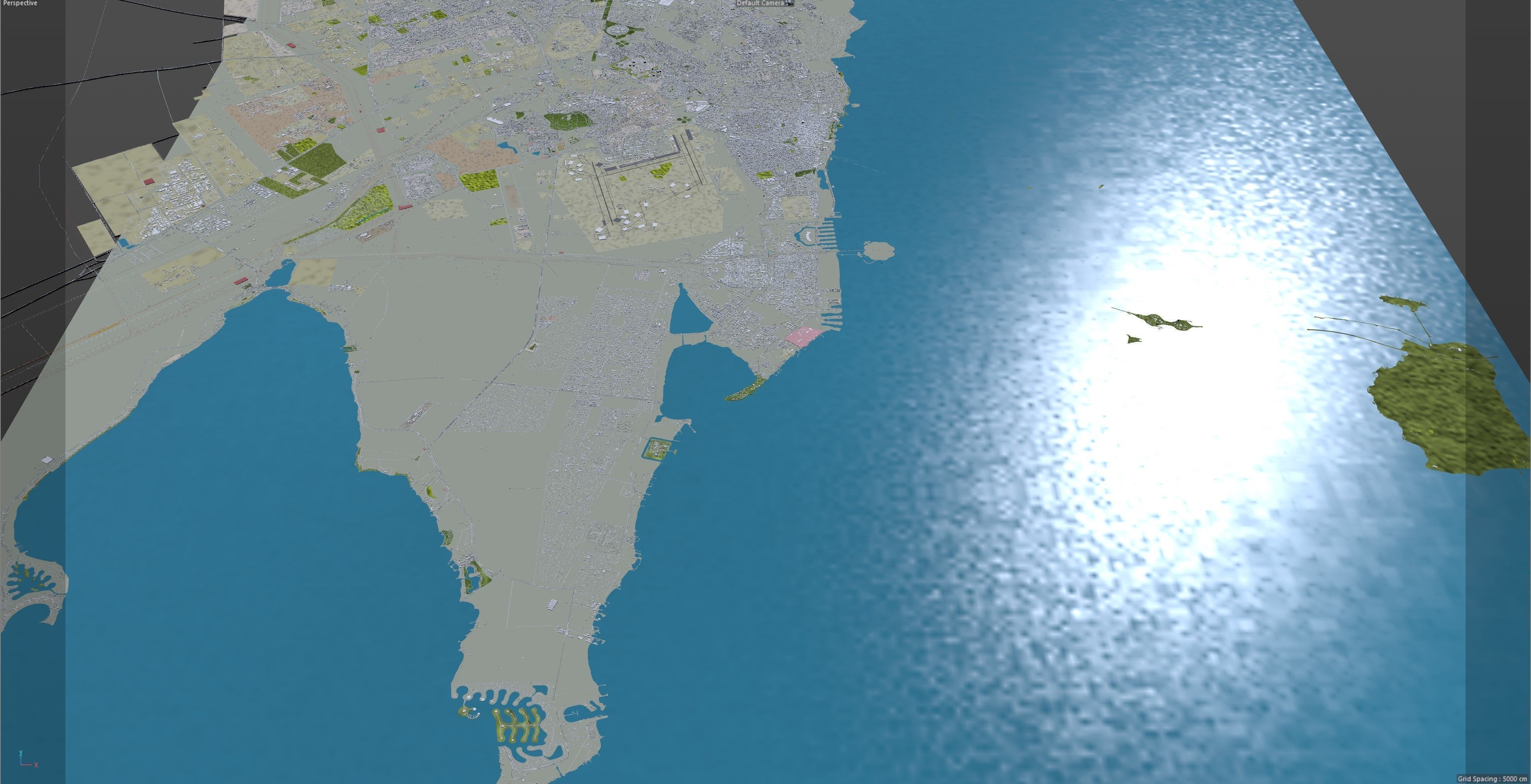 Al Khobar Saudi Arabia 50km Low-poly 3D model_10