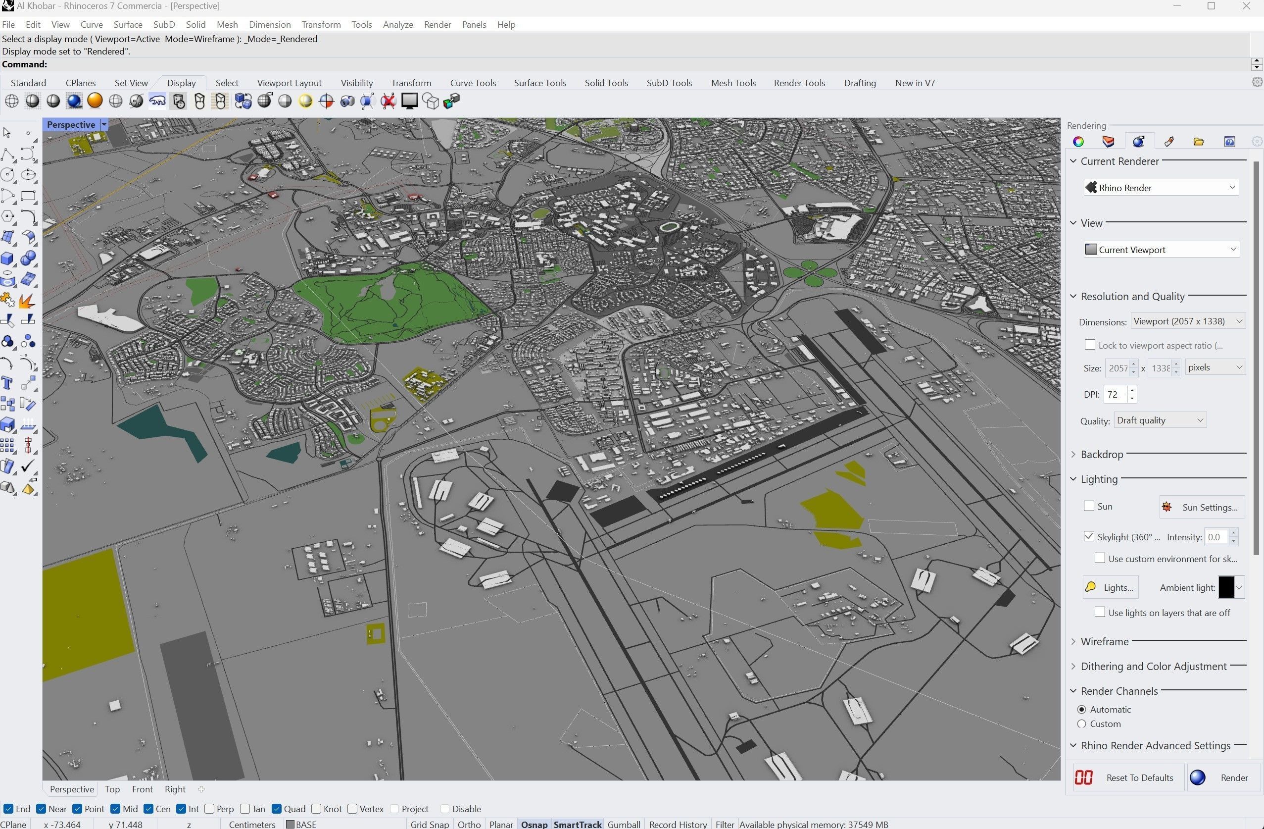 Al Khobar Saudi Arabia 50km Low-poly 3D model_12