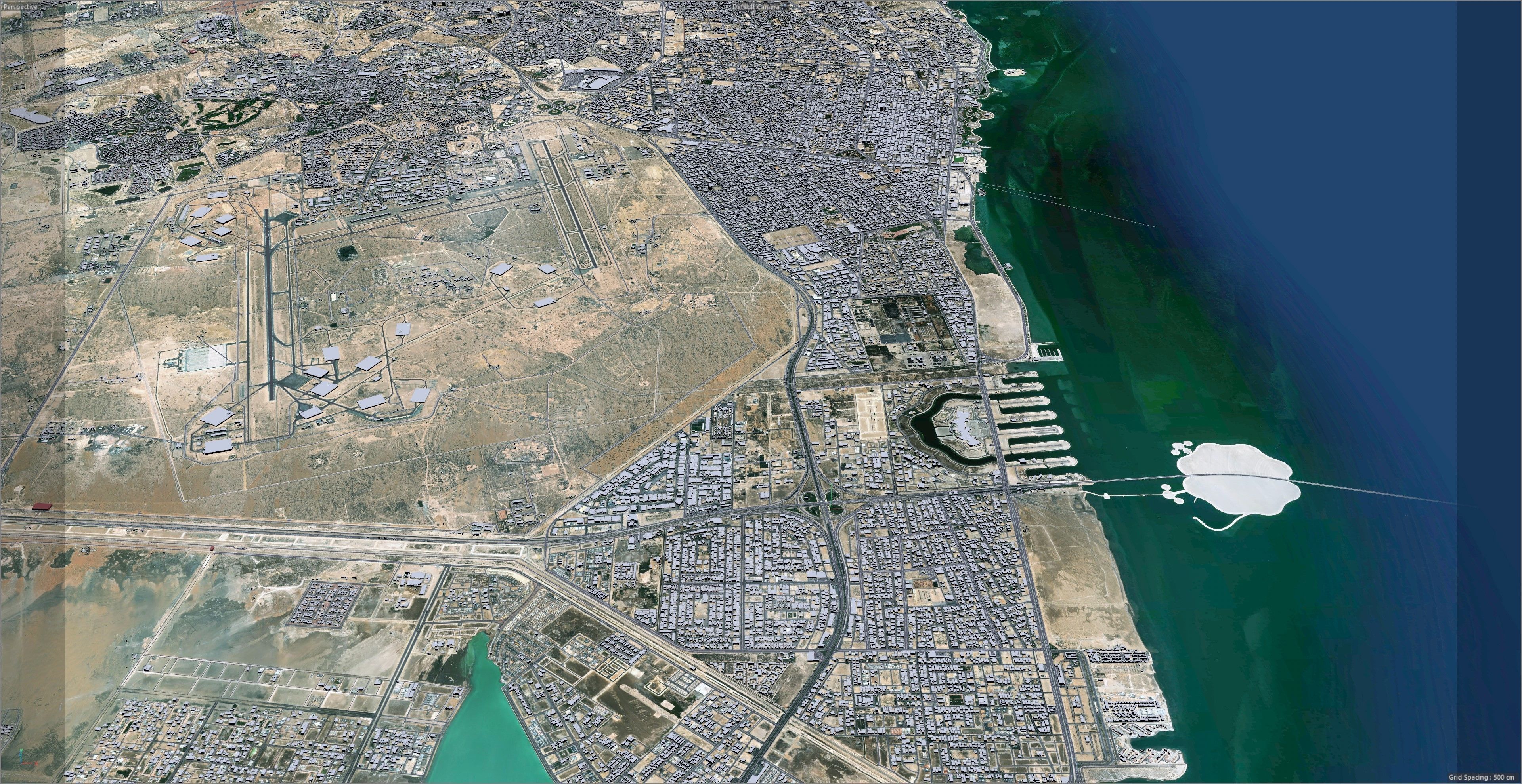 Al Khobar Saudi Arabia 50km Low-poly 3D model_11