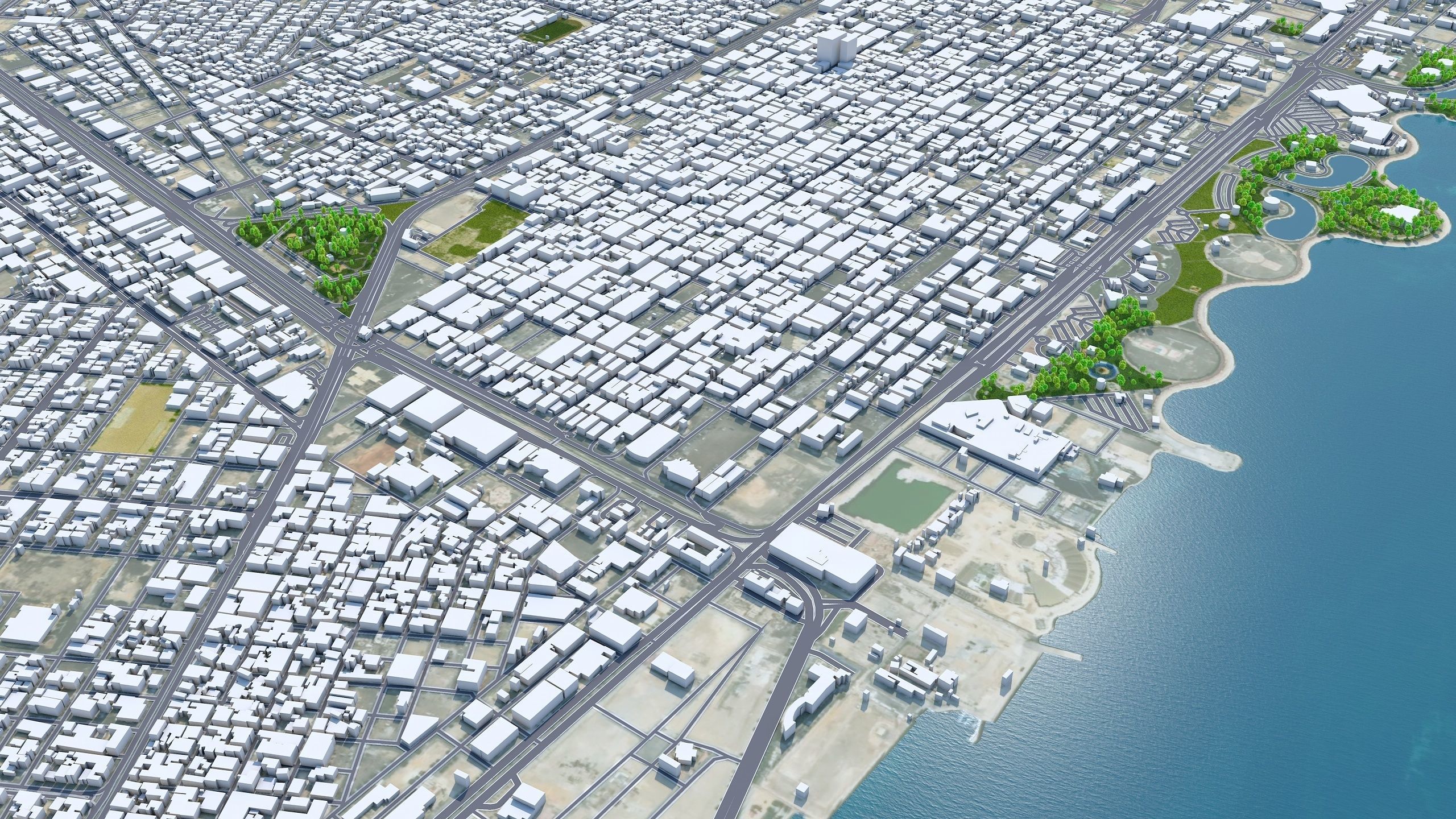 Al Khobar Saudi Arabia 50km Low-poly 3D model_1