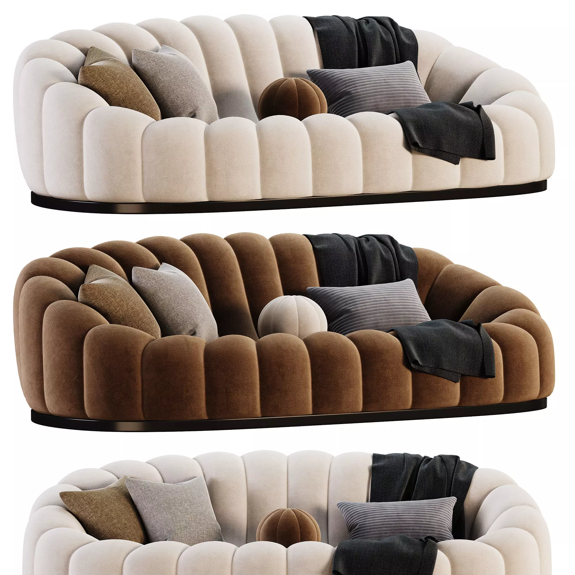 Pierre Paulin Alpha Sofa 3D model_0