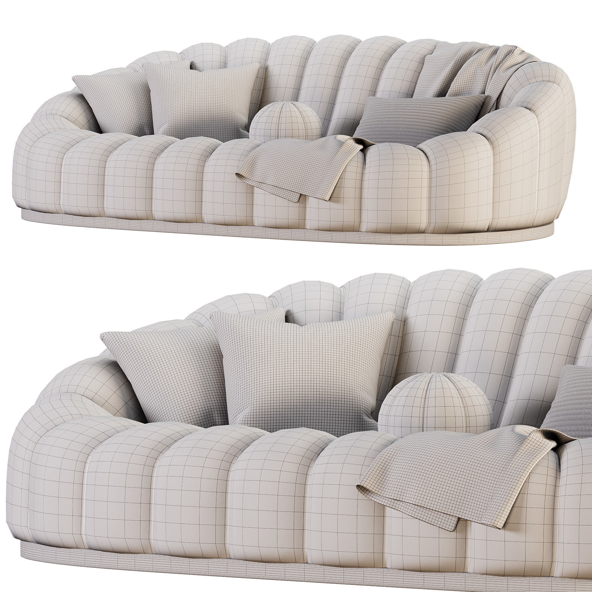 Pierre Paulin Alpha Sofa 3D model_5