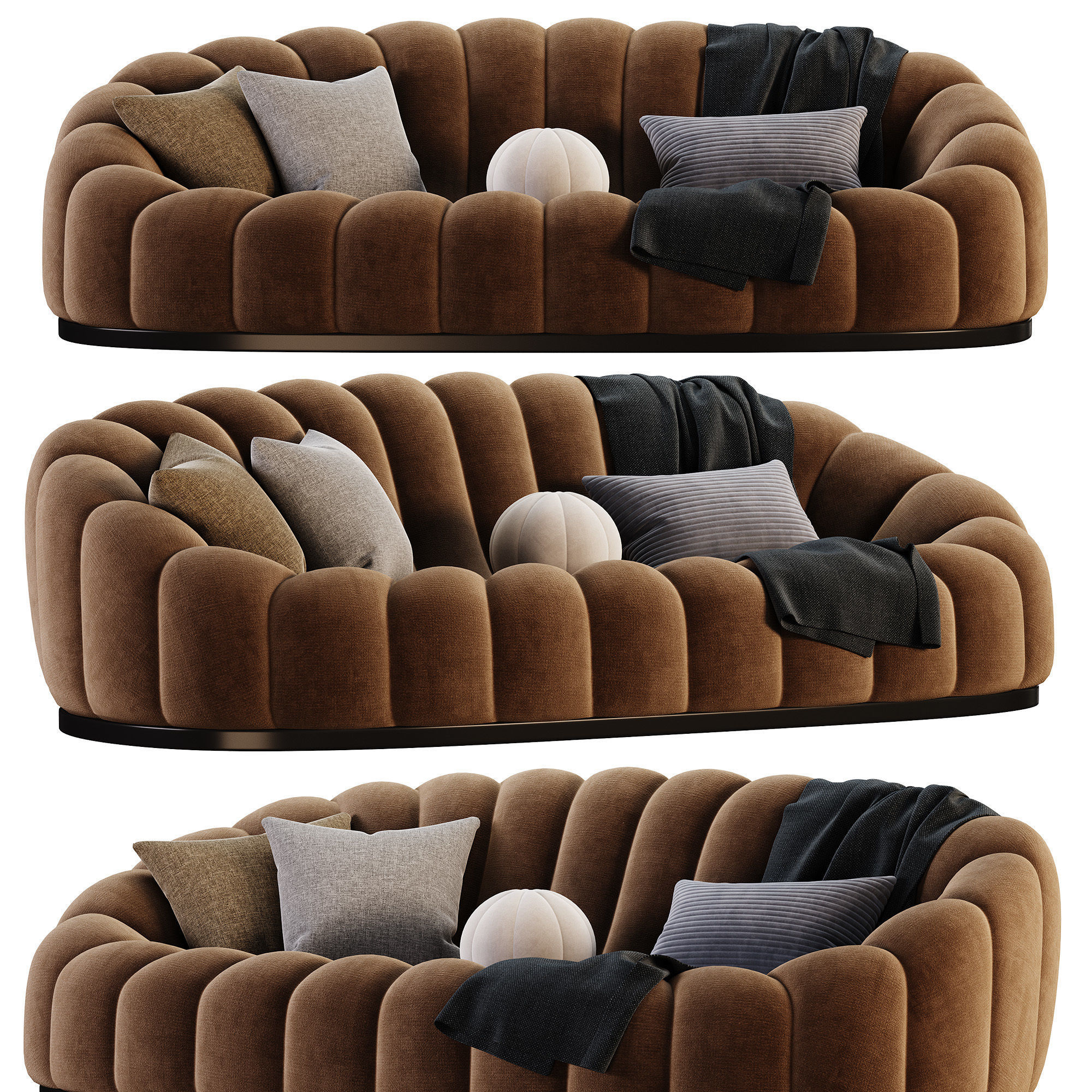 Pierre Paulin Alpha Sofa 3D model_2