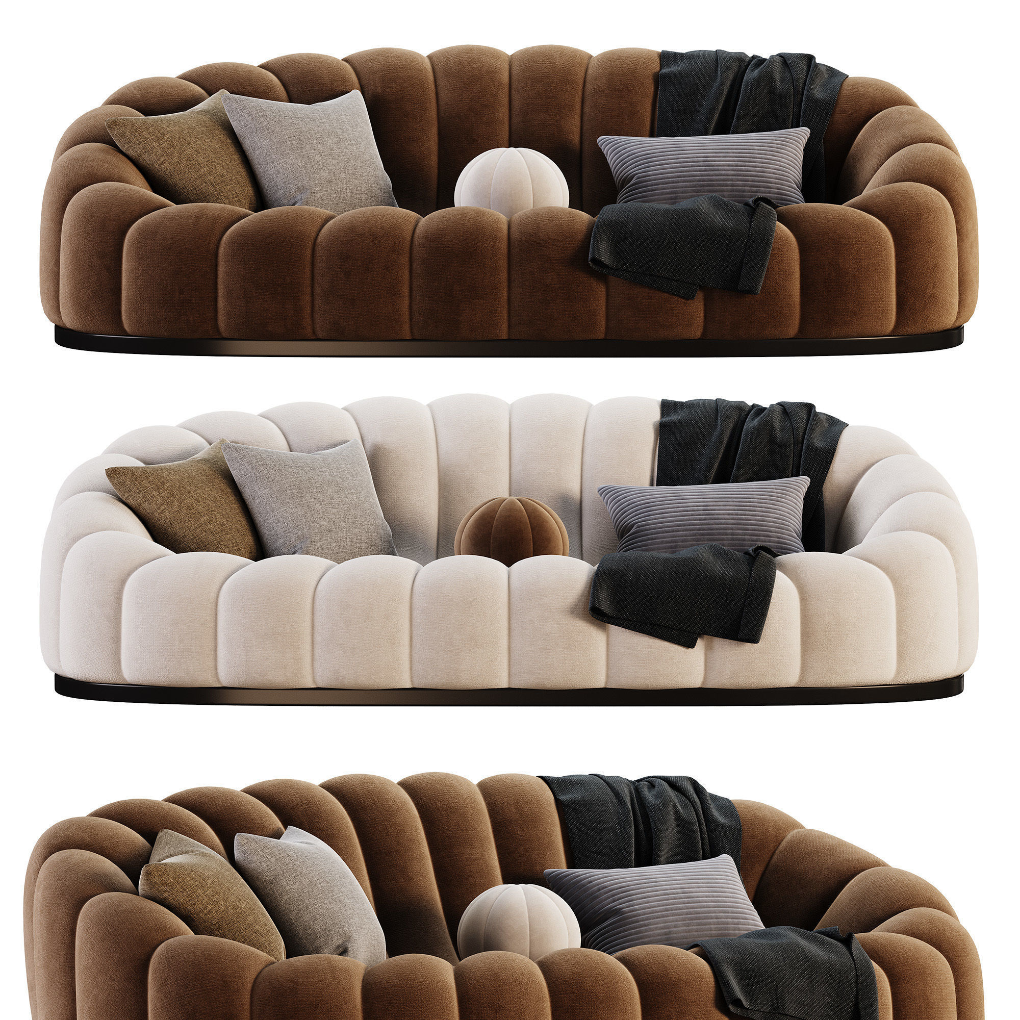 Pierre Paulin Alpha Sofa 3D model_4