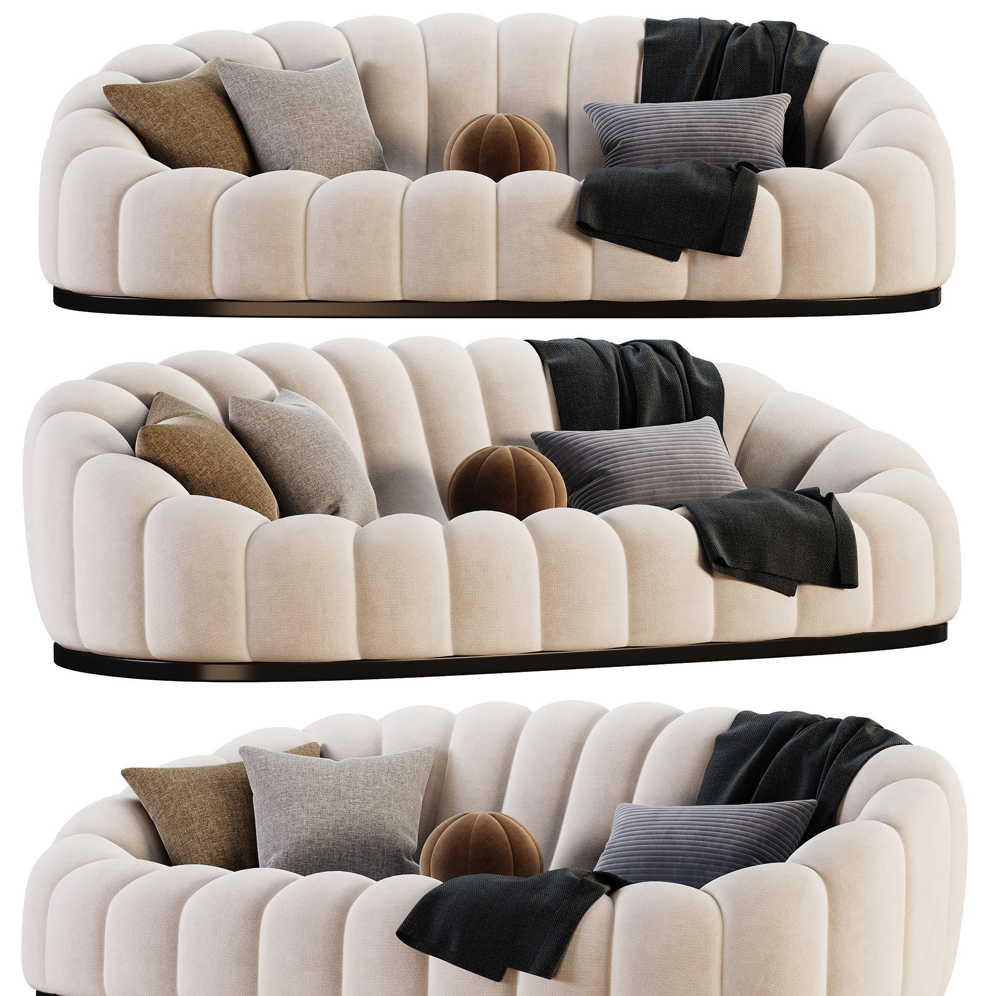 Pierre Paulin Alpha Sofa 3D model_1