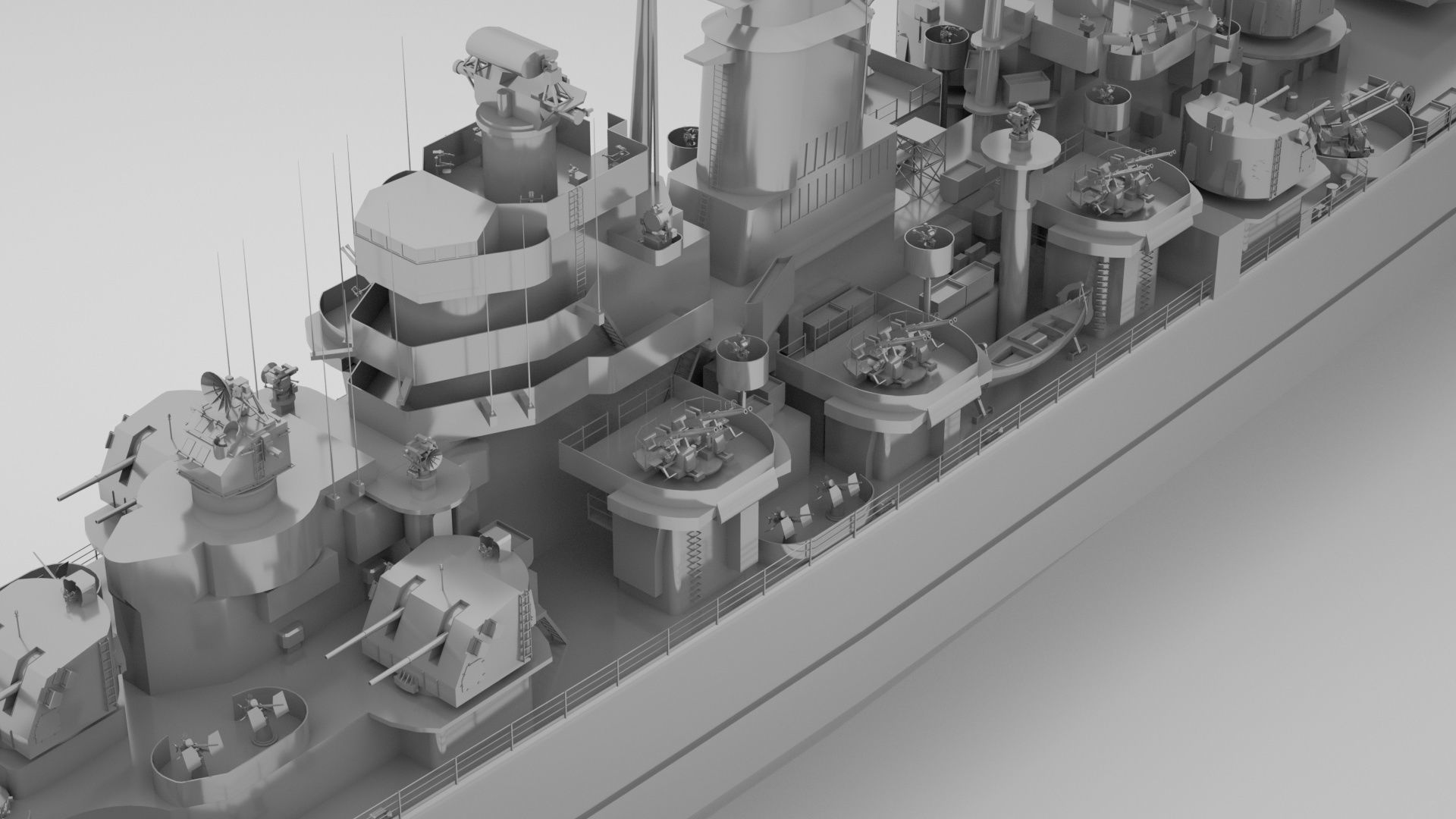 Oregon City Class Cruiser - Albany - Rochester - Northampton 3D model_5