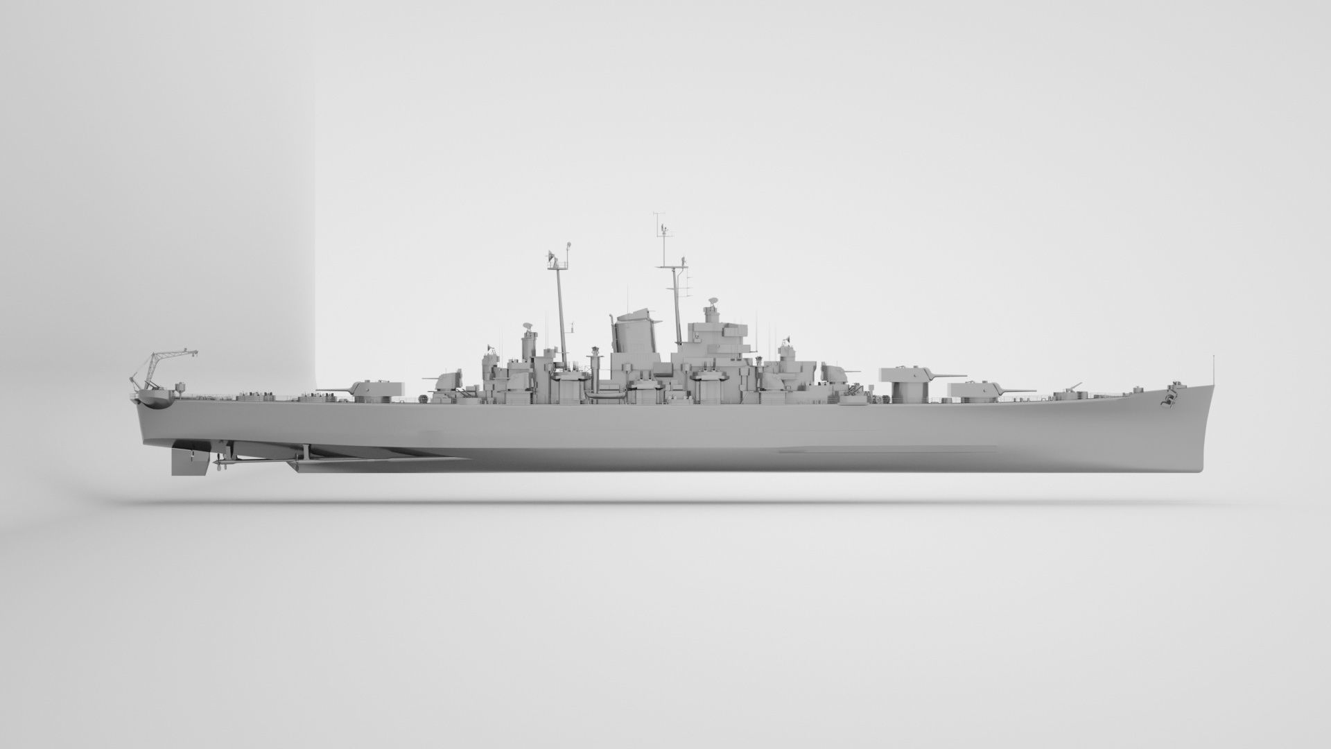 Oregon City Class Cruiser - Albany - Rochester - Northampton 3D model_9
