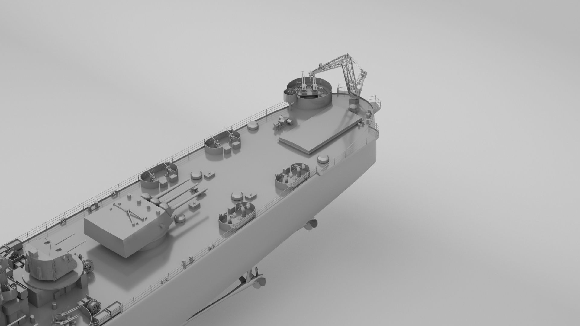 Oregon City Class Cruiser - Albany - Rochester - Northampton 3D model_7