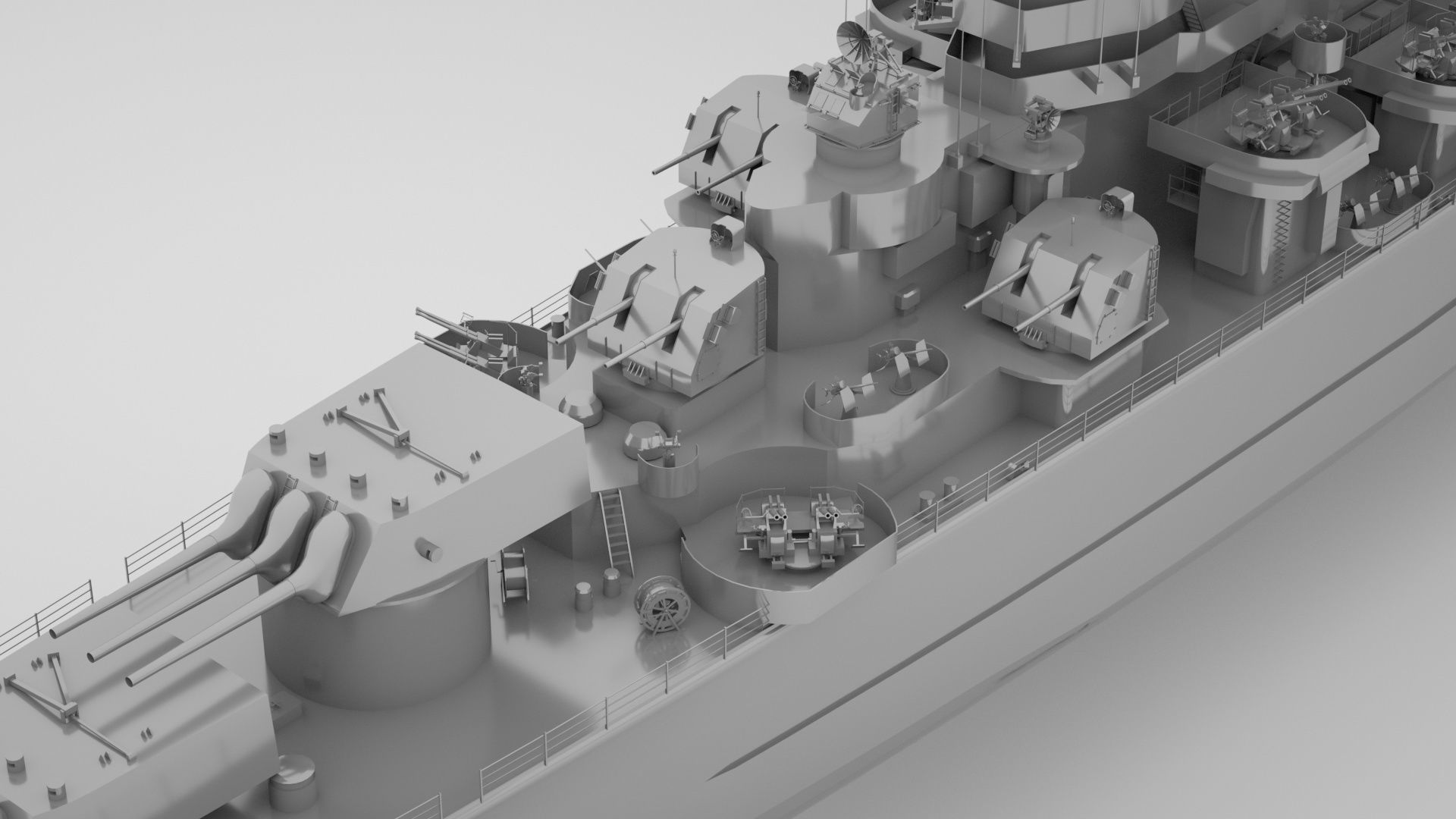 Oregon City Class Cruiser - Albany - Rochester - Northampton 3D model_4