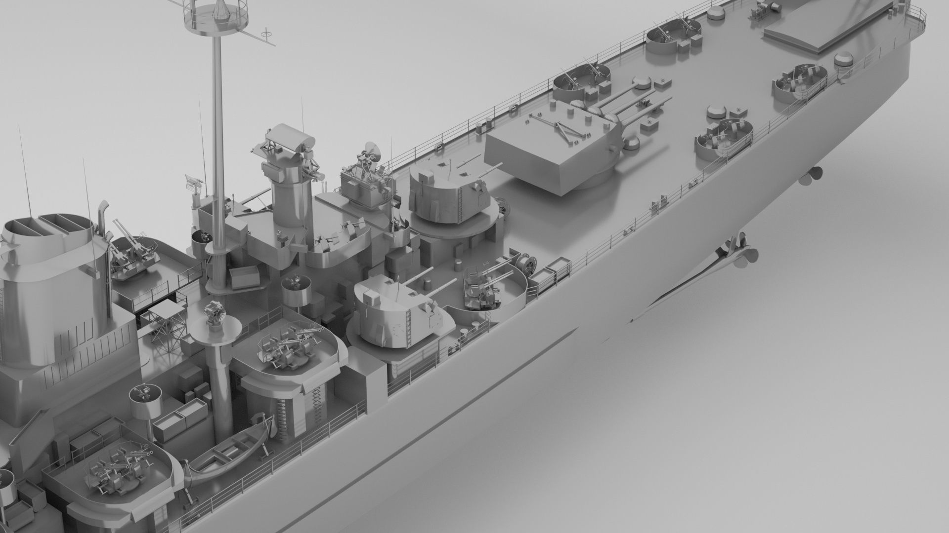 Oregon City Class Cruiser - Albany - Rochester - Northampton 3D model_6