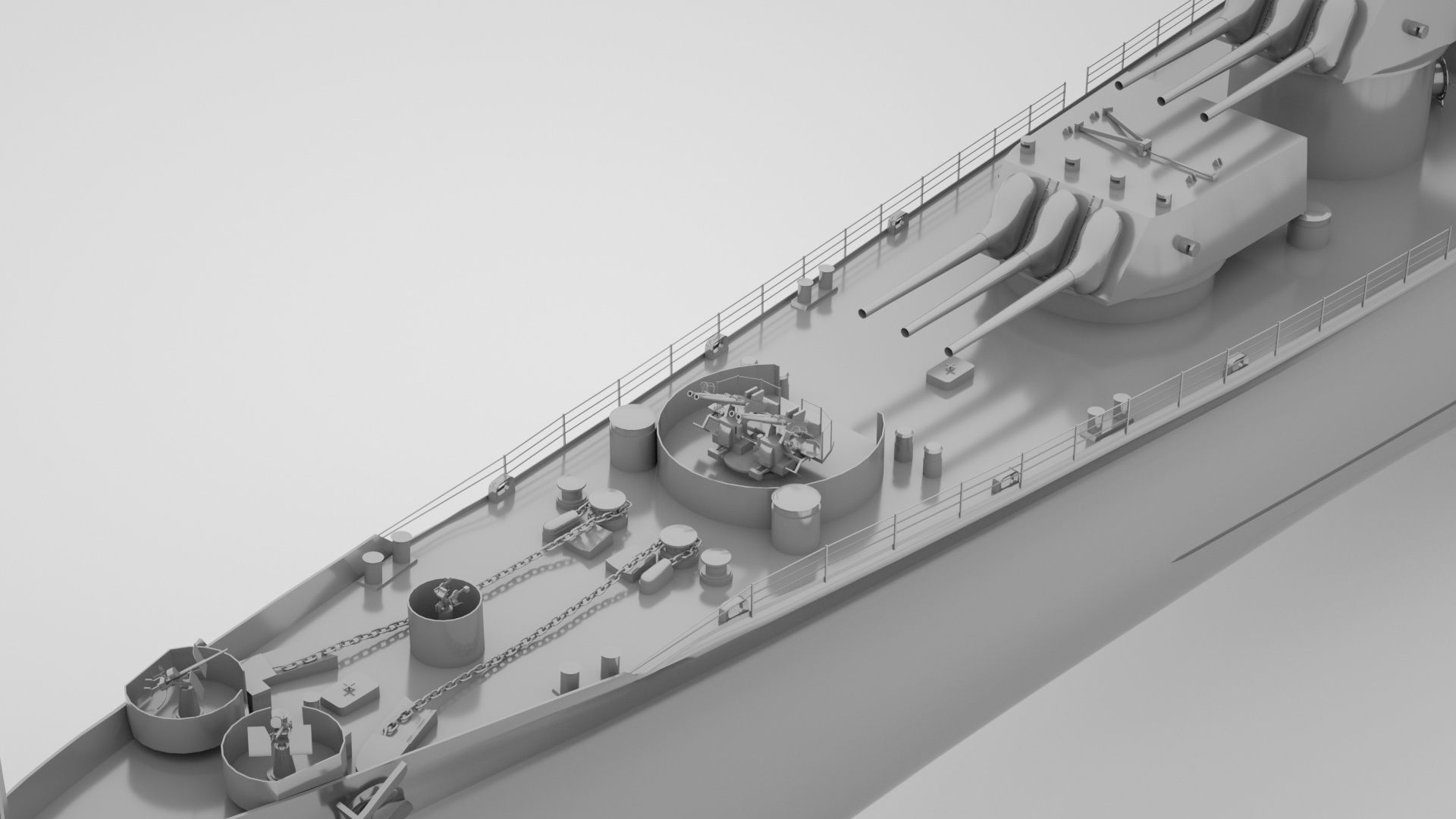 Oregon City Class Cruiser - Albany - Rochester - Northampton 3D model_3