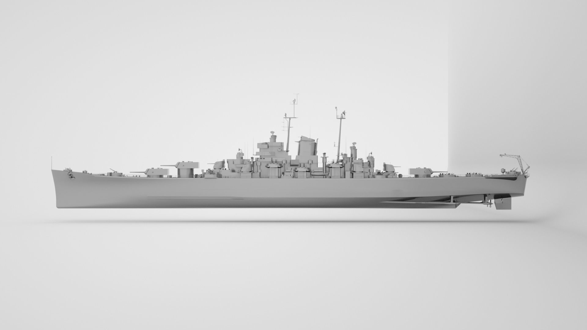 Oregon City Class Cruiser - Albany - Rochester - Northampton 3D model_8