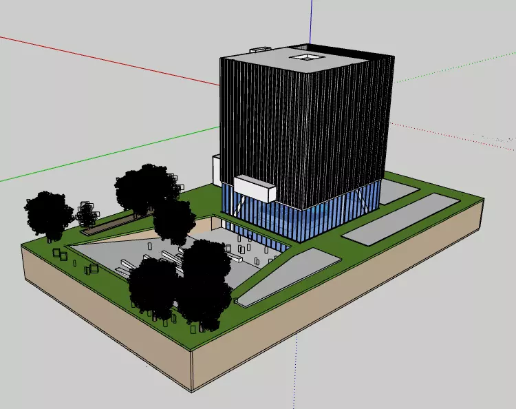 Detail Model of Wyly Theatre 3D model