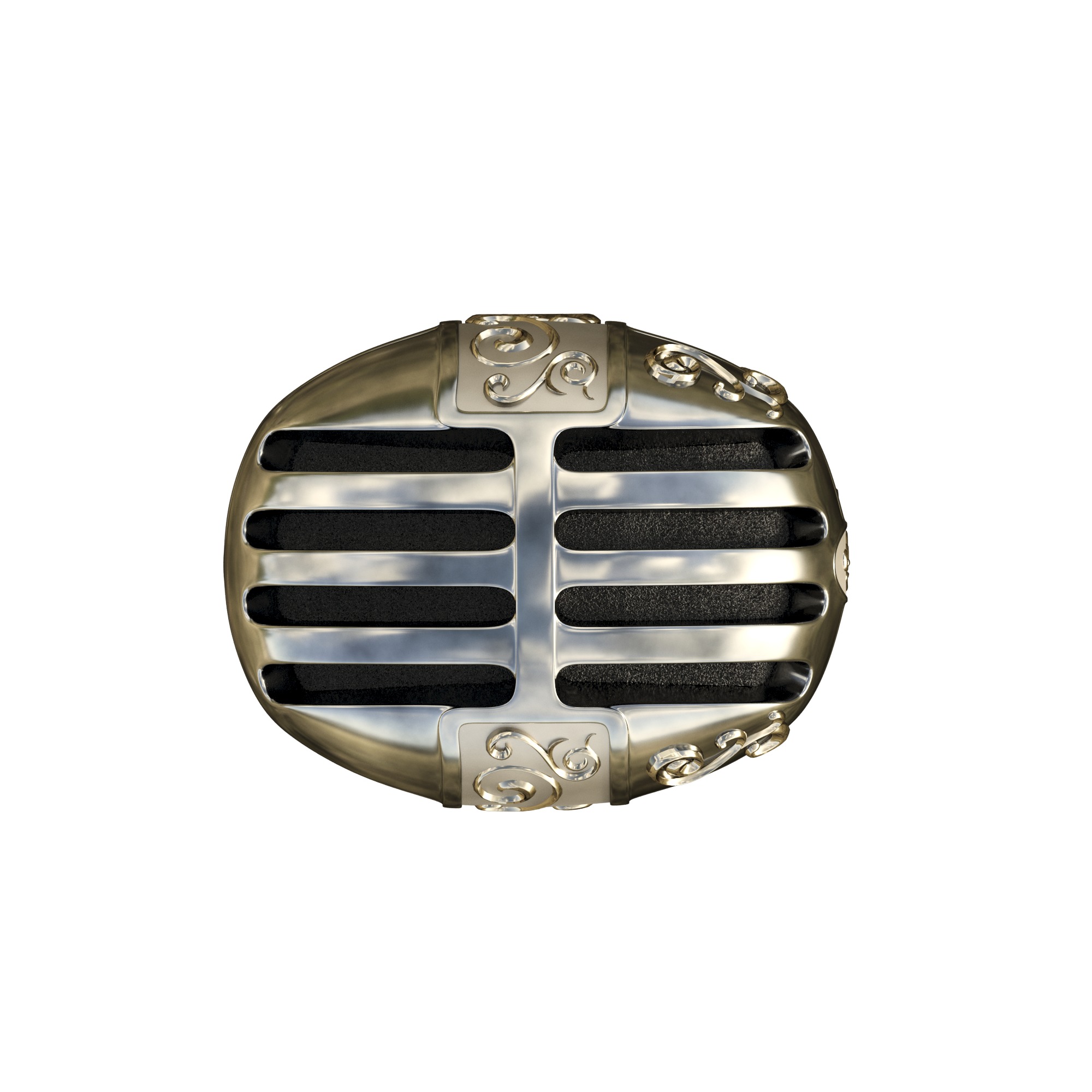 Classic Vintage Retro Old Microphone 3D model_8