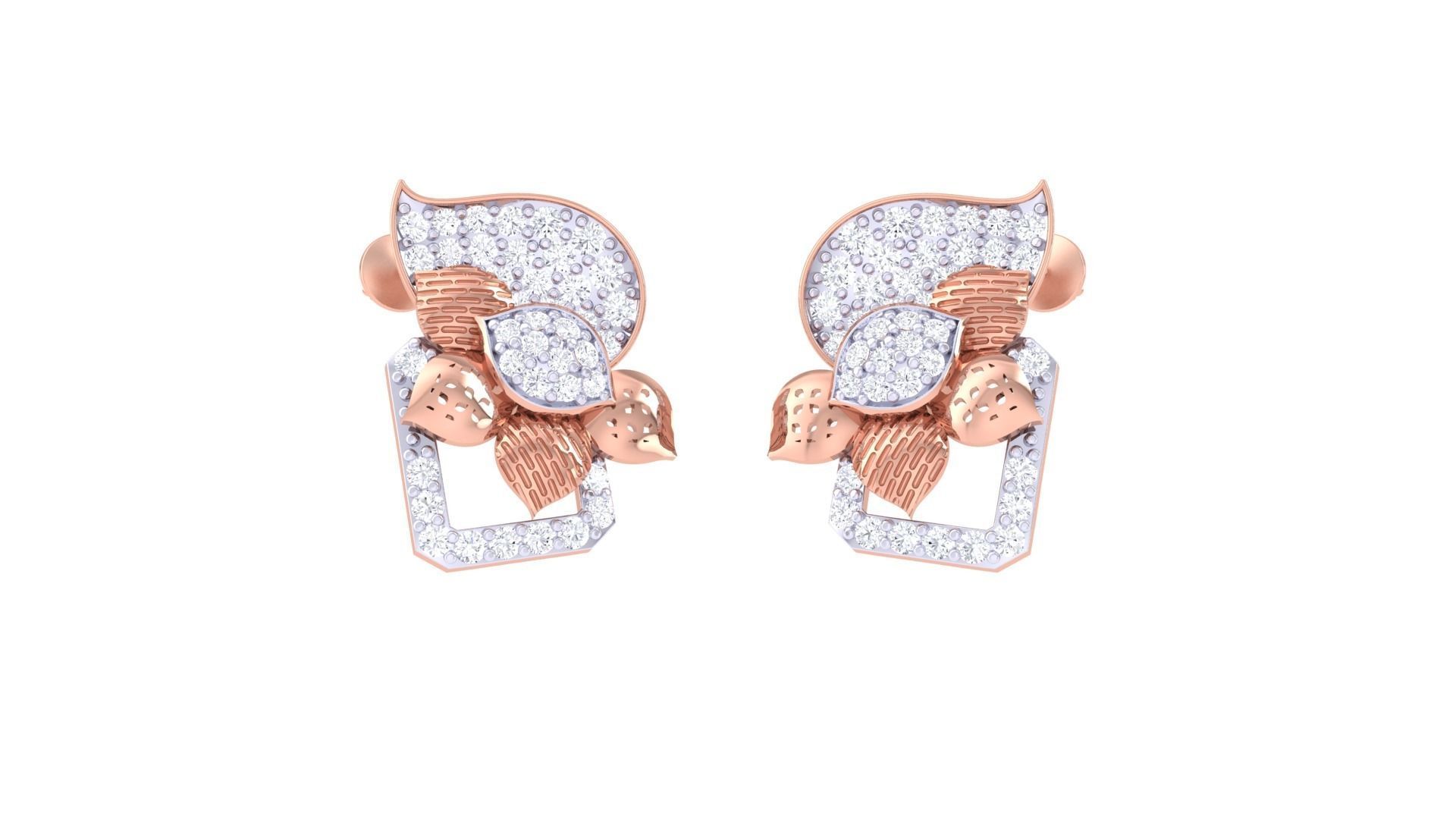 Earring Pendant Set 3dm STL OBJ FBX Renders Details 3D print model_4