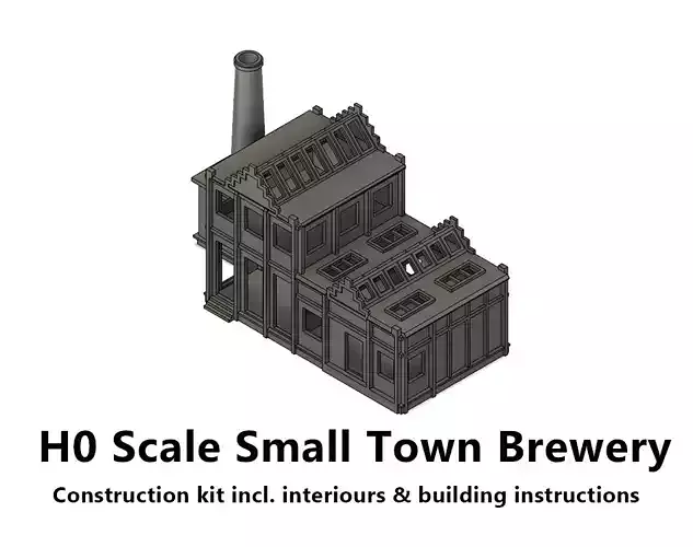 Small Town Brewery House - H0 Scale
