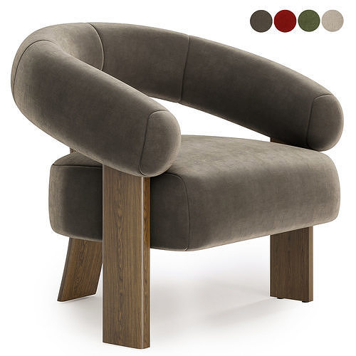 Romana Armchair 3D model 3