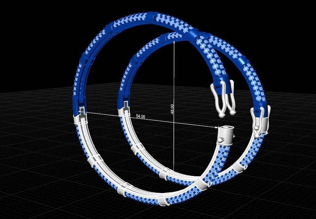 Bracelet Diamond Paved Yellow Gold Diamonds 3D print model_5