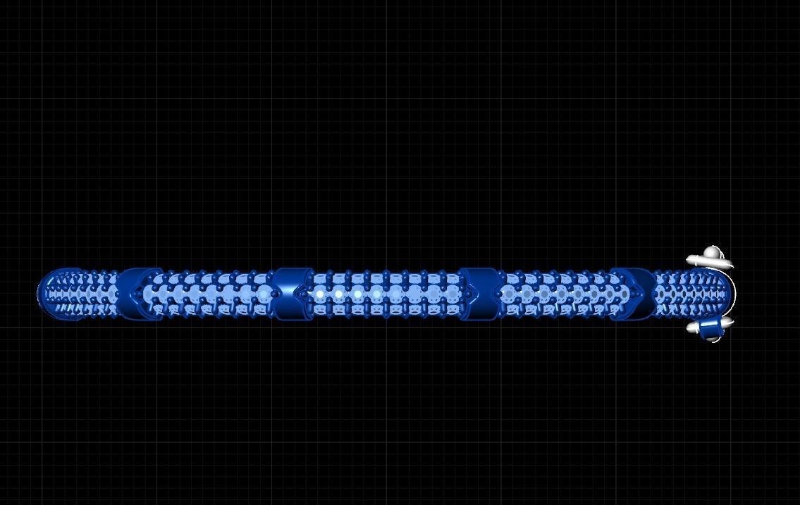 Bracelet Diamond Paved Yellow Gold Diamonds 3D print model_6