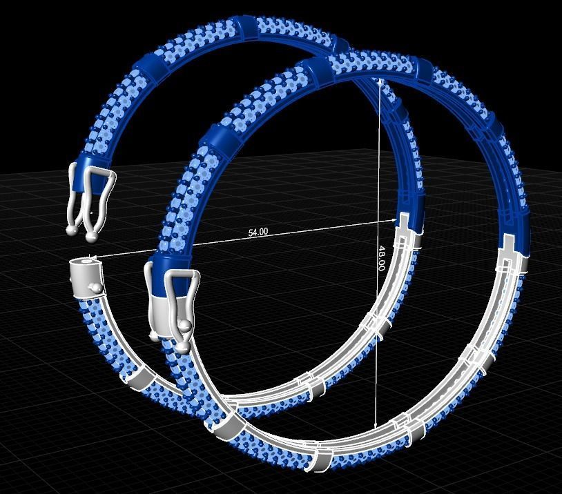 Bracelet Diamond Paved Yellow Gold Diamonds 3D print model_10