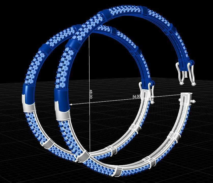 Bracelet Diamond Paved Yellow Gold Diamonds 3D print model_8