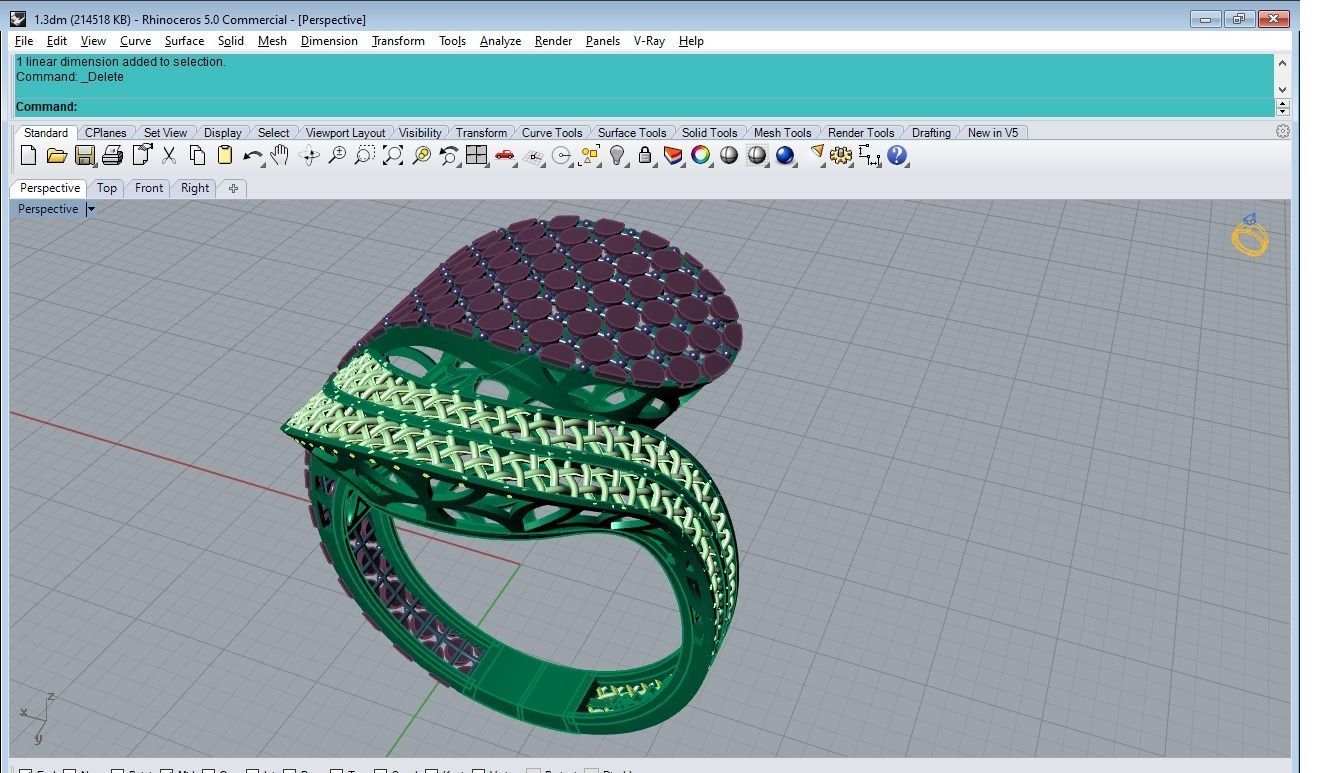 gold ring Free 3D model_4